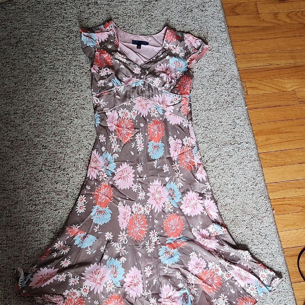 Boden Spring Silk Floral Dress
